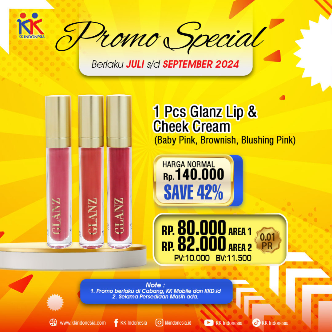 PROMO SPESIAL 1 PCS GLANZ LIP BROWNISH